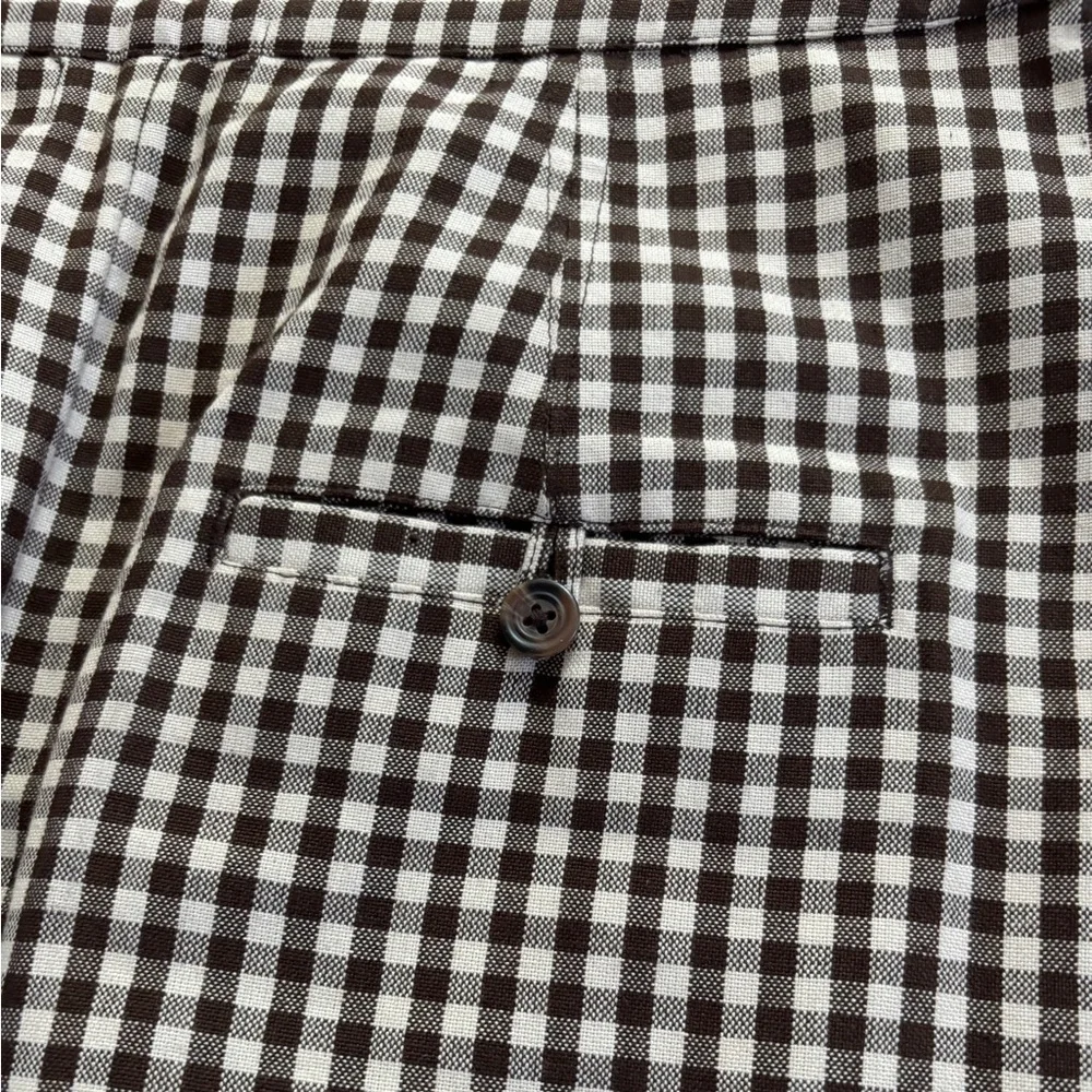Brown Gingham Button-Down Skirt - Picture 6 of 7